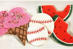 Ice Cream Baseball Watermelon Cookies